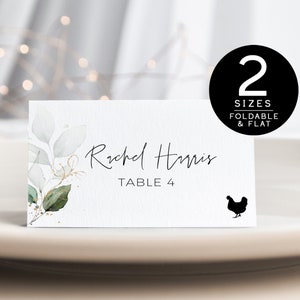 Place Cards Wedding With Meal | Wedding Place Card Template With Food Option|Folded Wedding Place Card |Wedding Place Cards With Meal Choice
