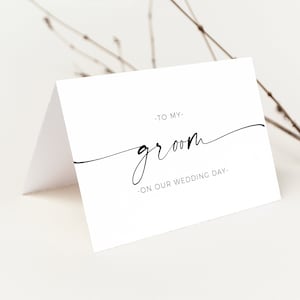 Card for Groom on Wedding Day | Wedding Letter to Groom | Groom Gift Card From Bride | To My Future Husband | Bride to Groom Editable Card