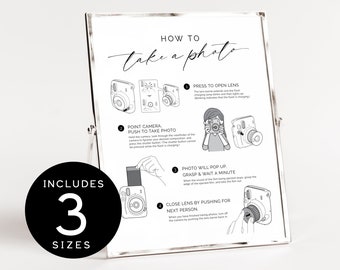 Polaroid Sign Instax 11 Signs | Instax Mini 11 Polaroid Instruction Sign |Wedding Instax Mini 11 Polaroid Guest Book Signs |Instant Download