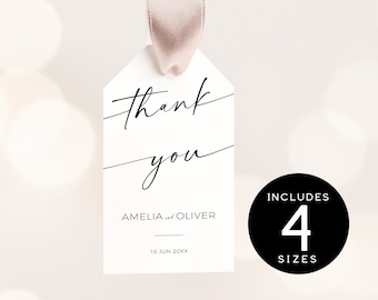 Thank You Favor Tag Template | Editable Tags Instant Download | Shower Tag Printable | Thank You Favor Tag Template, Editable Thank You Tag