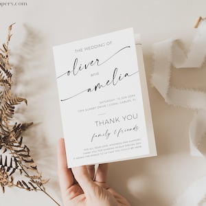 Affordable Wedding Programs | Editable Ceremony Program Foldable Template | Modern Minimalist Wedding Day Order Of Events Digital Download
