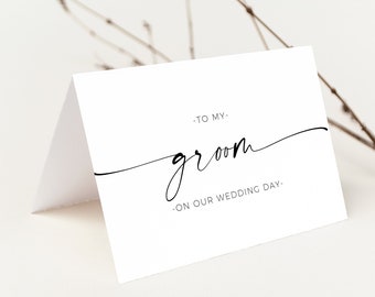 Card for Groom on Wedding Day | Wedding Letter to Groom | Groom Gift Card From Bride | To My Future Husband | Bride to Groom Editable Card