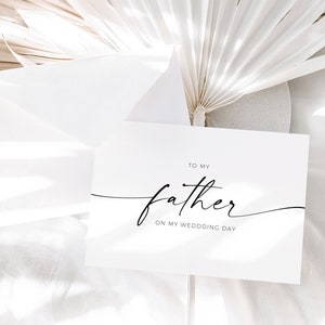 Note To Dad On Wedding Day | Note For Dad On Wedding Day |  Wedding Father Notecard | Card for Dad Wedding Day | Templett DIY Editable