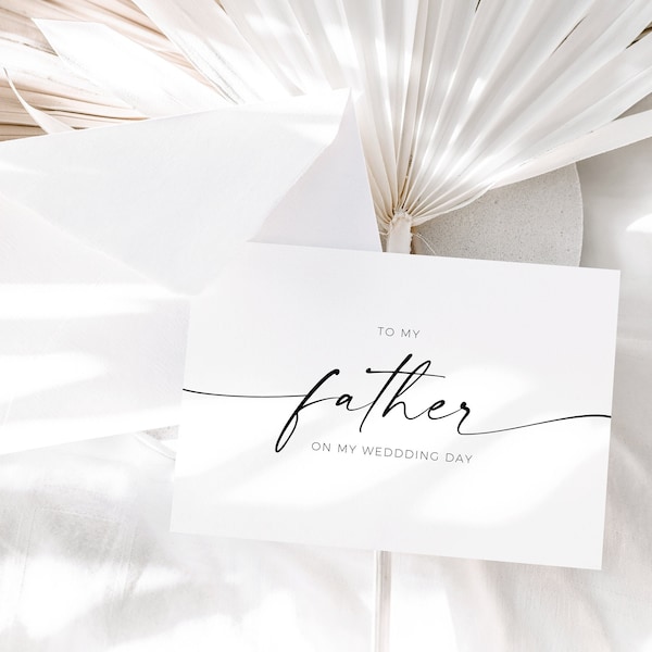 Note To Dad On Wedding Day | Note For Dad On Wedding Day |  Wedding Father Notecard | Card for Dad Wedding Day | Templett DIY Editable