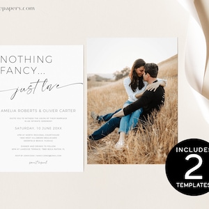 Civil Wedding Invitation | Intimate Wedding Invitation Template Editable |Nothing Fancy Invitation Printable Small Wedding |Photo Invitation