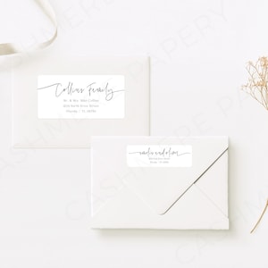 Personalized Address Labels Template, Minimalist Wedding Recipient Guest Address, Custom Label Printable, Digital Download, Templett SPM09