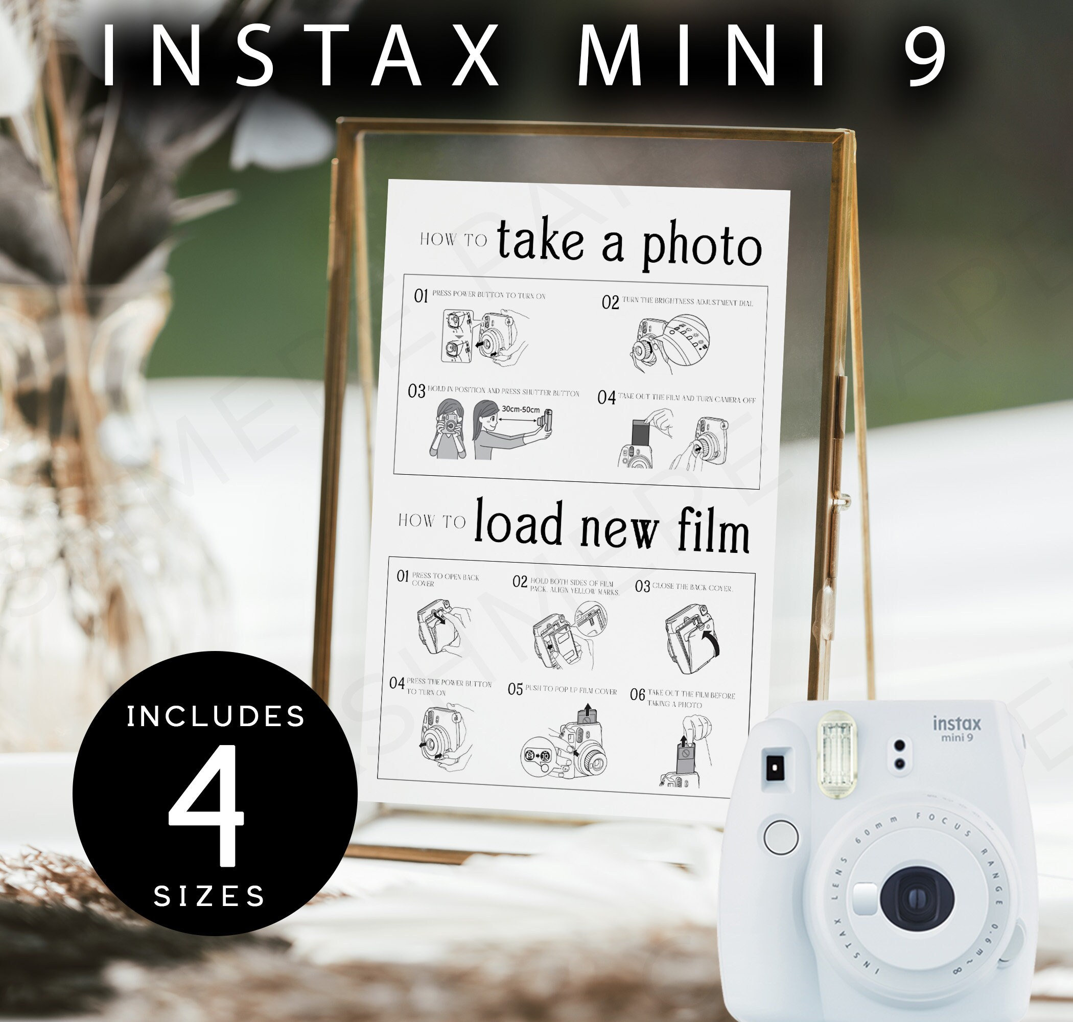 Instax Mini 9 Instructions, How to Take A Photo & Load New Film