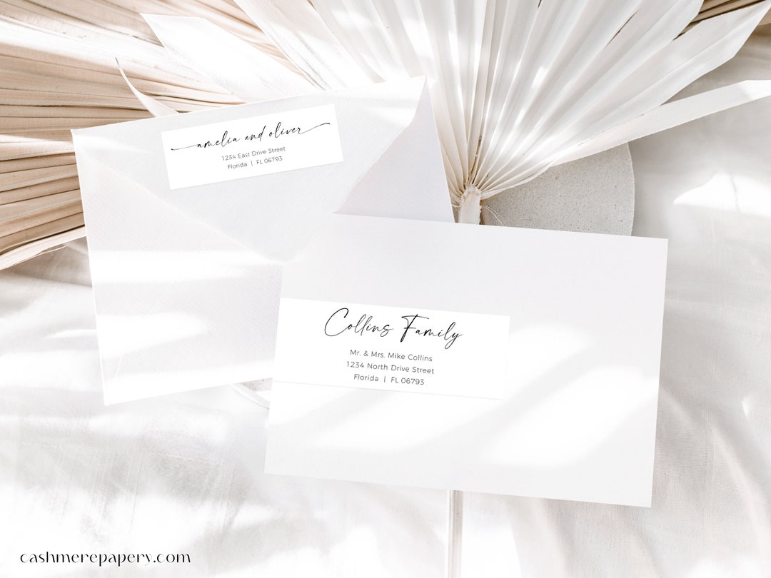 Address Labels Modern Wedding DIY Address Labels for Guests Wedding