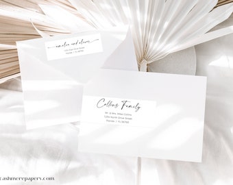 Address Labels Modern Wedding | DIY Address Labels for Guests Wedding Invitations | Editable Templett Printable Instant Digital Download