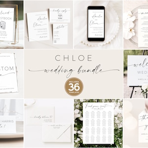 Wedding Signs Template Bundle Wedding Signs Bundle Minimalist Wedding Bundle Reception Sign Bundle Editable Template Sign Bundle | Printable