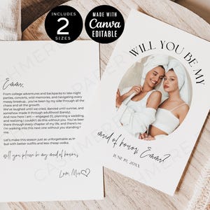 Be My Maid Of Honor, Will You Be My Maid Of Honour, Maid of Honour Poem, Best Friend Maid Of Honour, Sister Maid Of Honour Card, CANVA