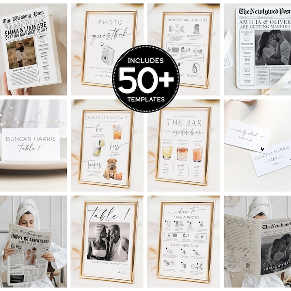 Wedding Signage Modern Prints Etsy