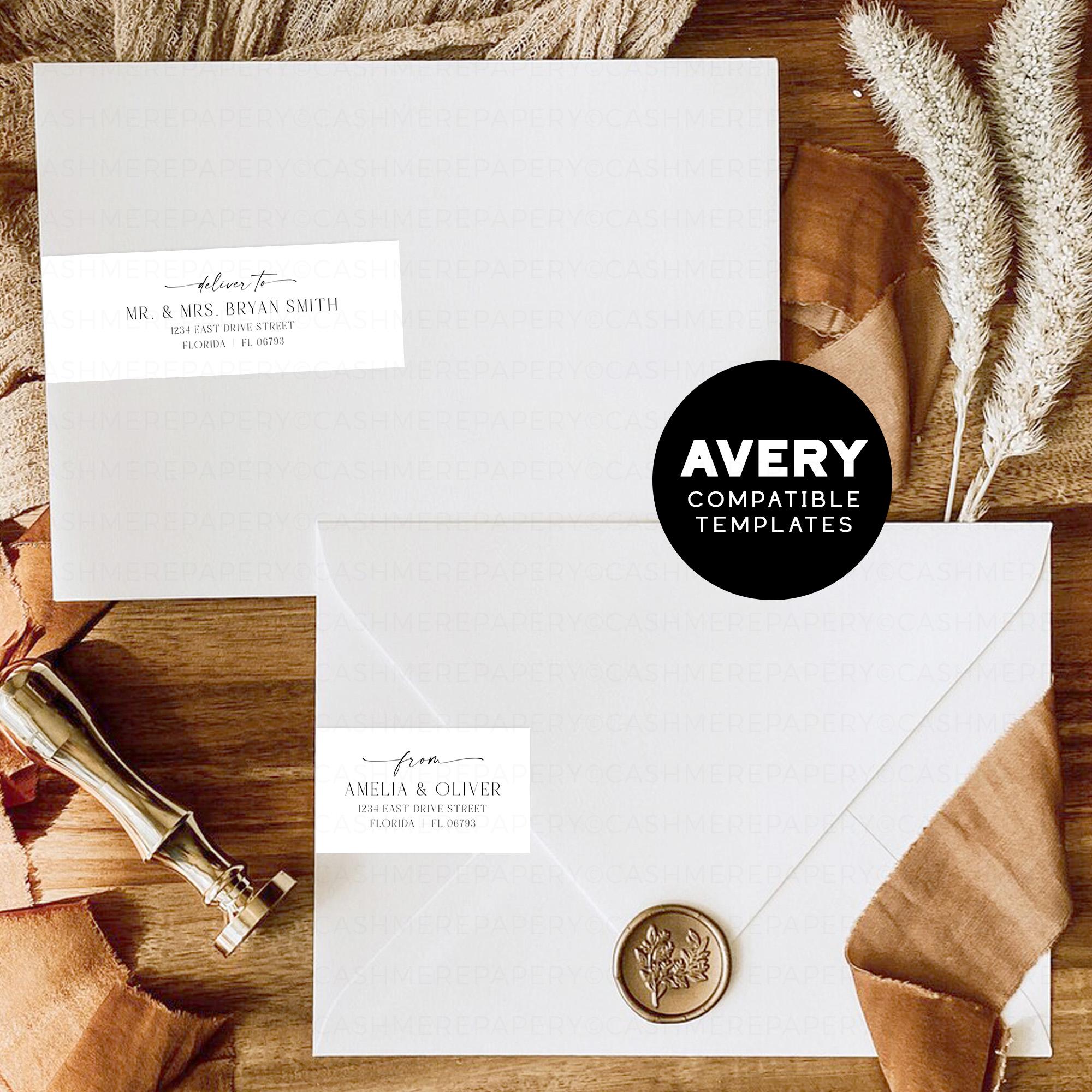 Wrap Around Address Label Template, Wedding Invitation Envelope Address ...