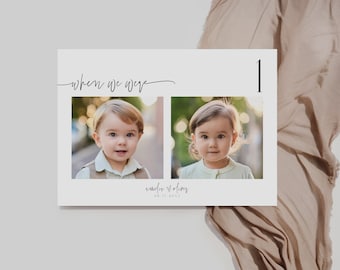 Table Number Picture for Wedding, Modern Wedding Custom Table Number Childhood Photos Cards 4x6 5x7 Signage Templates, Templett Digital DIY