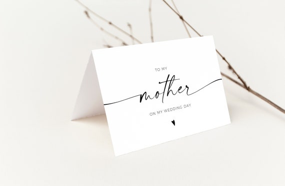 To My Mom Wedding Card To My Mom Wedding Card