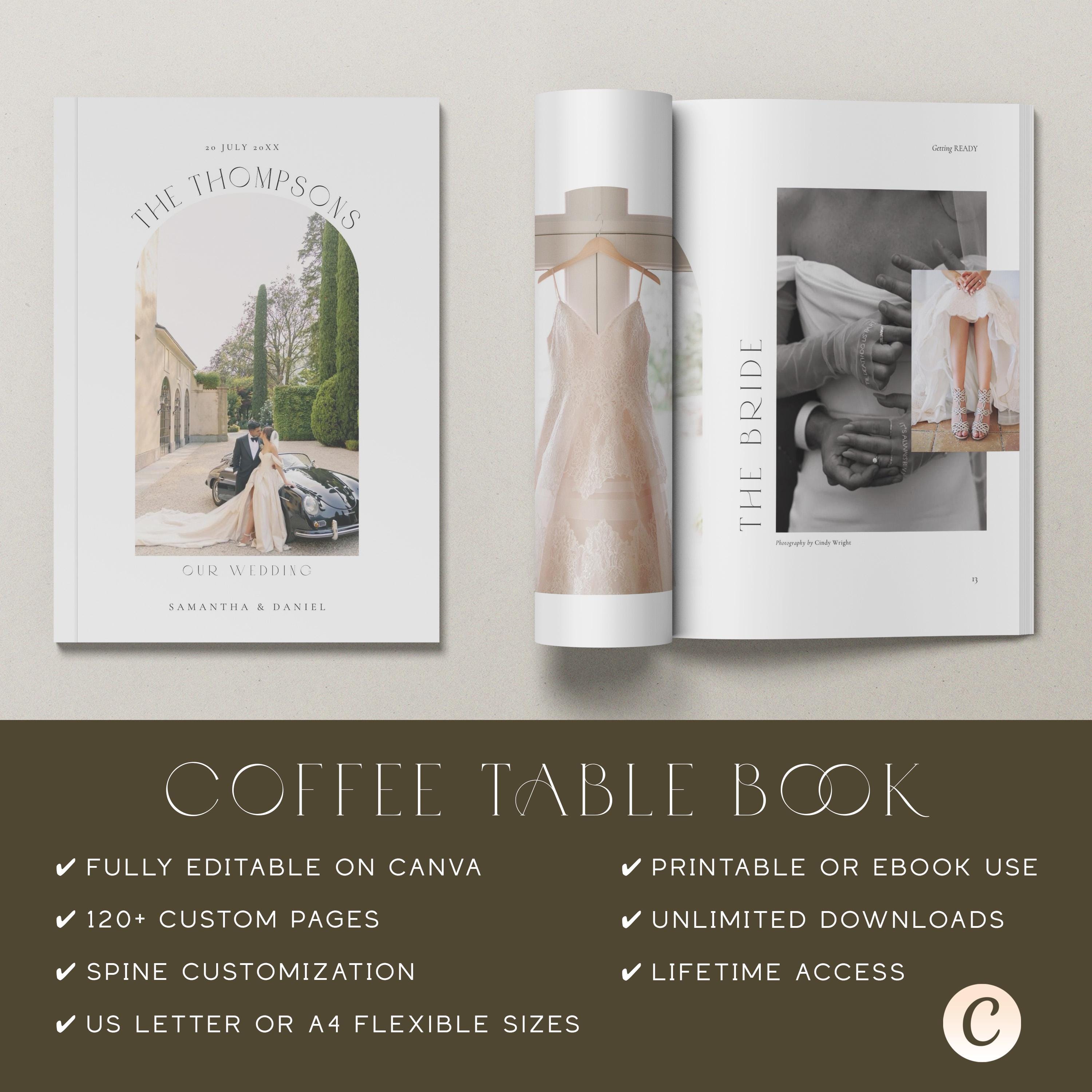 Wedding Album Custom Coffee Table Book, Wedding Album Template, 120 ...