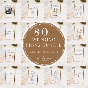 Wedding Sign Bundles Elegant Minimalist