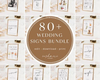 Wedding Sign Bundles Elegant Minimalist
