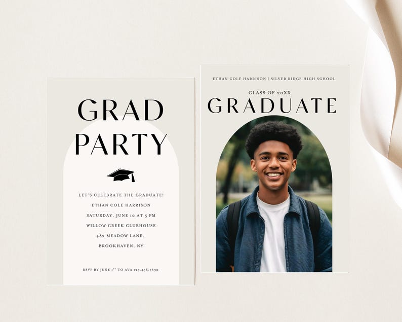 2026 Graduation Announcement Template, Senior Grad Invite, Editable ...