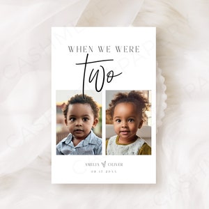 Wedding Table Numbers With Age, When We Were Babies Table Number Custom Photo Signage Templates Printable, Templett Instant Digital Download
