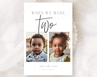 Wedding Table Numbers With Age, When We Were Babies Table Number Custom Photo Signage Templates Printable, Templett Instant Digital Download
