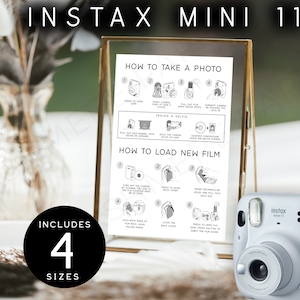 Instax Mini 11 Photo Guestbook Sign, Instax Mini 11 Polaroid Instruction Sign, Instax Mini 11 Polaroid Guest Book Signs, Instant Download