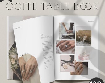 Wedding Magazine Cover Template, 120+ Editable Couple Photo Book Pages Printable or Ebook Custom Canva, Newlywed Coffee Table Book Digital