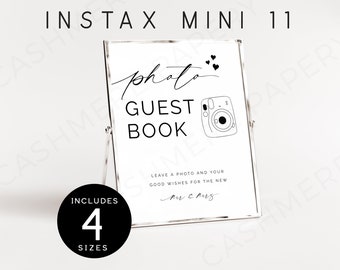 Instax Mini Guestbook Sign, Instax Camera Sign,  Instax Mini Instructions Sign, Instax Mini Photo Guestbook Sign, Instant Download