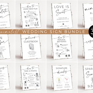 Modern Wedding Signs Template Table Sign Modern Wedding - Etsy