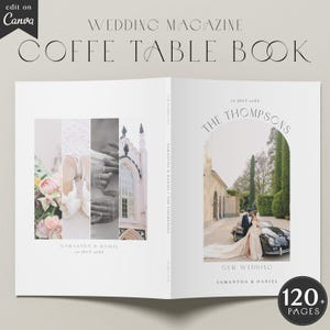 Coffee Table Book, Canva Magazine Template, Minimalist Wedding Photo Album, Editable Modern Wedding Magazine, Couples Story Scrapbook Gift