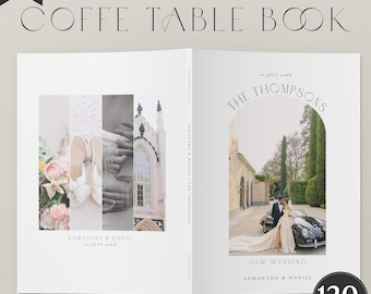 Coffee Table Book, Canva Magazine Template, Minimalist Wedding Photo Album, Editable Modern Wedding Magazine, Couples Story Scrapbook Gift