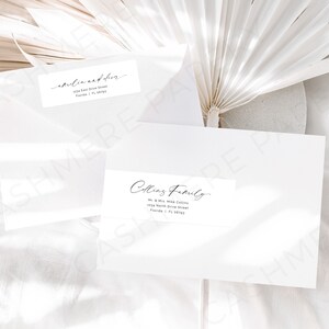 DIY Address Labels for Wedding Invitations | Editable Envelope Addressing Return and Guest Recipient Label Templates Download TEMPLETT