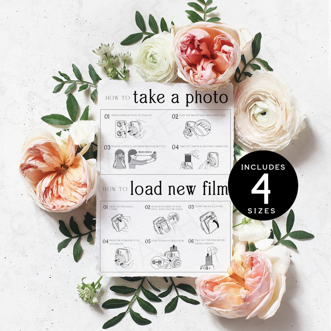 Polaroid Camera Instructions Instant Download Instax Mini 9 Etsy