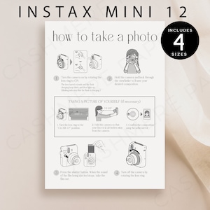 Instax Mini 12 Guest Book Sign, Wedding Polaroid Instructions, How to Take a Photo Sign, Editable Photobooth Guestbook, Digital Download