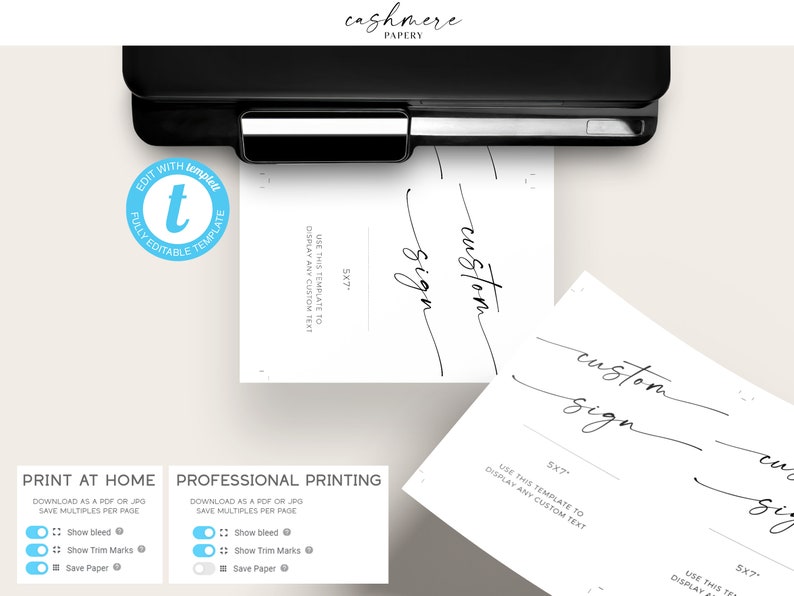 May include: A printable template for a custom sign. The template is 5x7 inches and can be used to display any custom text. The template is fully editable and can be printed at home or professionally.