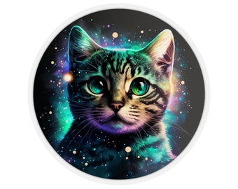 Galaxy Cat Sticker | Whimsical Laptop Decal