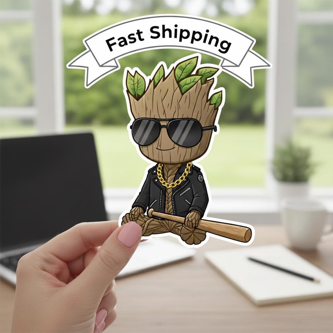 Little Groot | Sticker for Your Laptop | Fridge | Water Bottles and ...