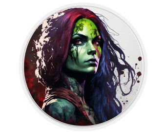 Gamora Painting | Sticker for your Laptop | Fridge | Water Bottles and more