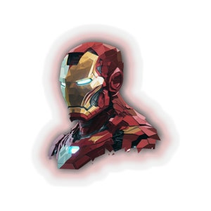 Iron Man | Sticker | Waterproof | Gifts - Stickers for Water Bottle - Stickers for Laptop