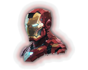 Iron Man | Aufkleber | Wasserfester | Geschenke - Aufkleber für Wasserflasche - Aufkleber für Laptop
