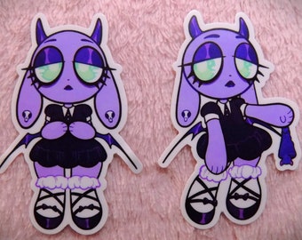 Aesthetic Bunny Girl 3" Vinyl Stickers / Lucy / goth fashion