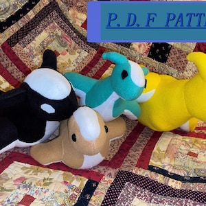 Cute Sea Dragon Plushie - Stuffed Animal Sewing Pattern - Plush Sewing DIY Project - PDF Digital Download - No Physical Items Sent