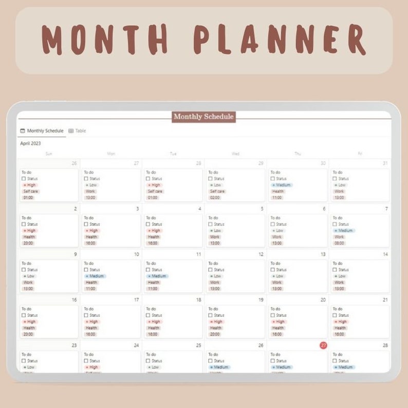 Notion Planner Template 2023 All in One Life Planner Etsy UK