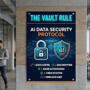 Poster AI-gegevensbeveiligingsprotocol | Zakelijke AI-veiligheidsgids (pdf-download)