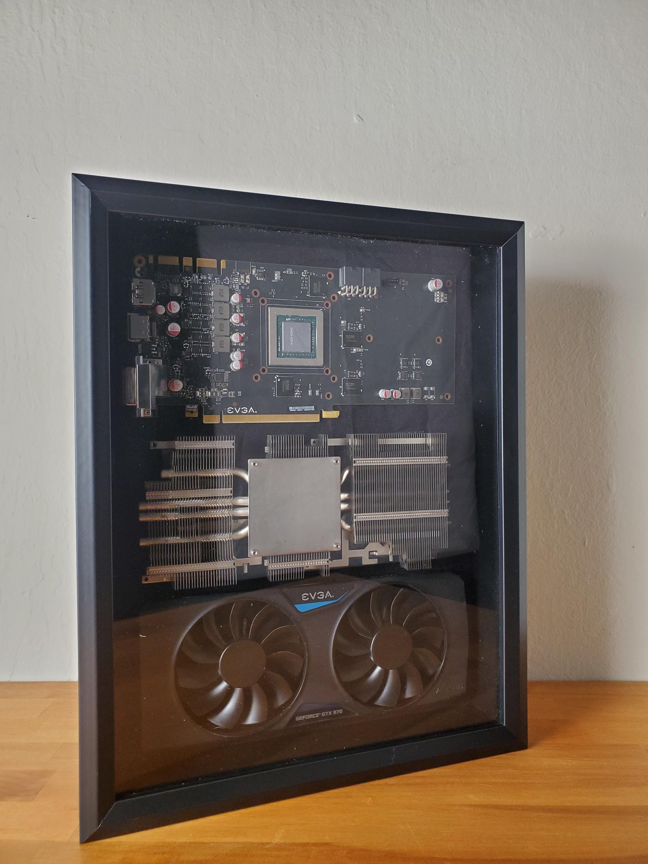 GTX-970 Disassembled GPU Wall Display Box – Unique Tech Art for Gamers ...
