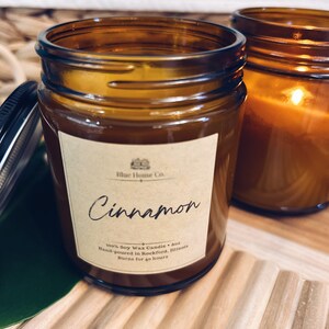 Cinnamon scented soy candle