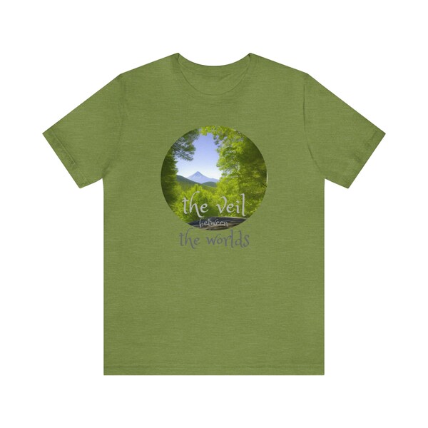 Veil T-shirt, the Veil Between the Worlds Unisex Jersey Short Sleeve Tee, nature and introspection shirt