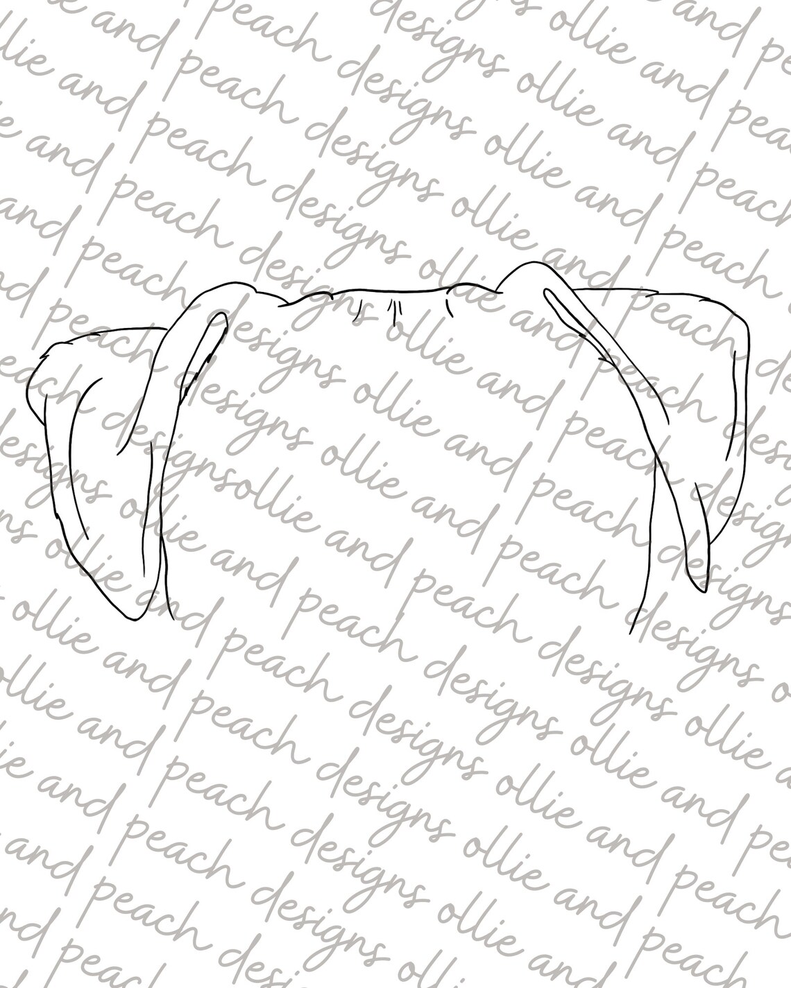 Complete Labrador Ear Outline Bundle Lab Ear Outline SVG and PNG ...