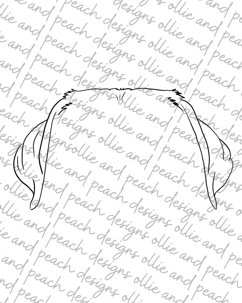Complete Labrador Ear Outline Bundle| Lab Ear Outline SVG and PNG ...