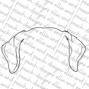 Complete Labrador Ear Outline Bundle| Lab Ear Outline SVG and PNG ...